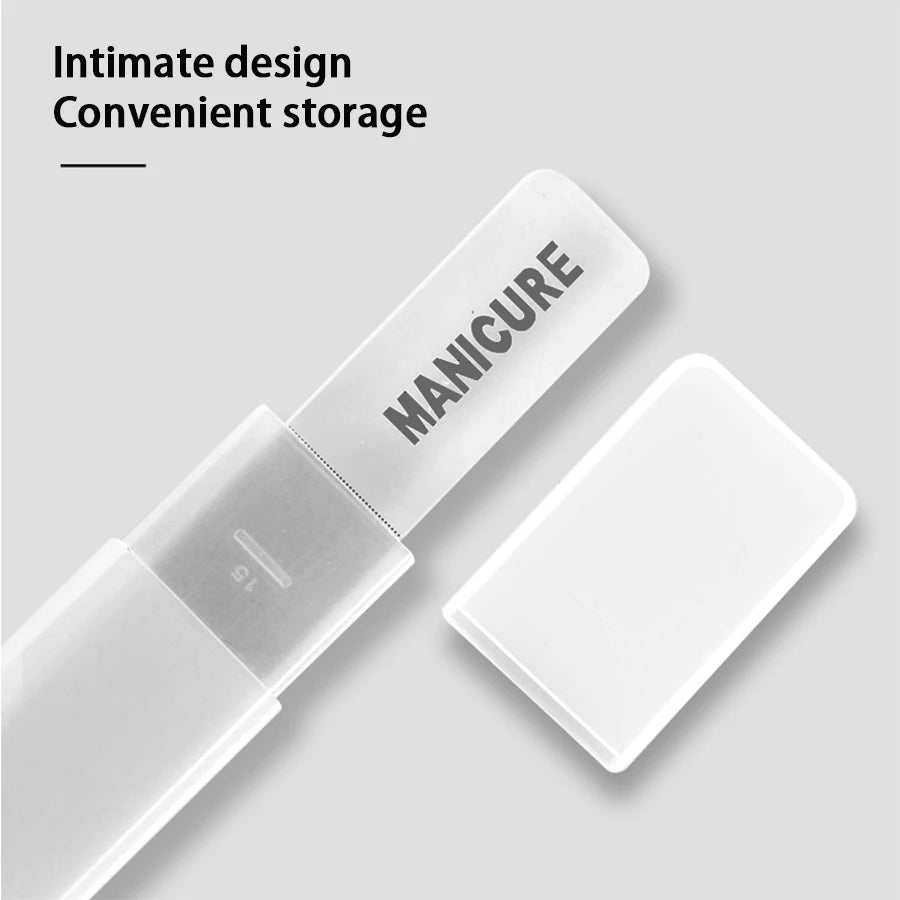 Nano Glass Nail File - Transparent Crystal Nail Polishing and Shining Tool for Smooth Nail Care