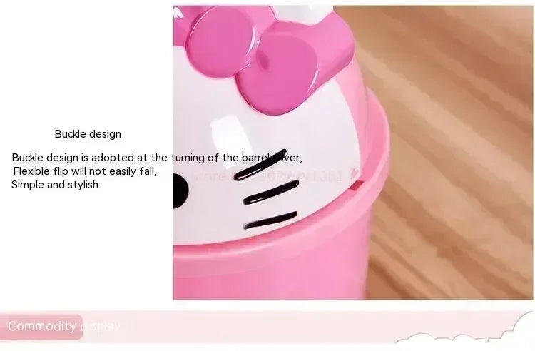 New Sanrio Hello Kitty Kawaii Dustbin – Trash Can for Living Room, Bedroom & Toilet