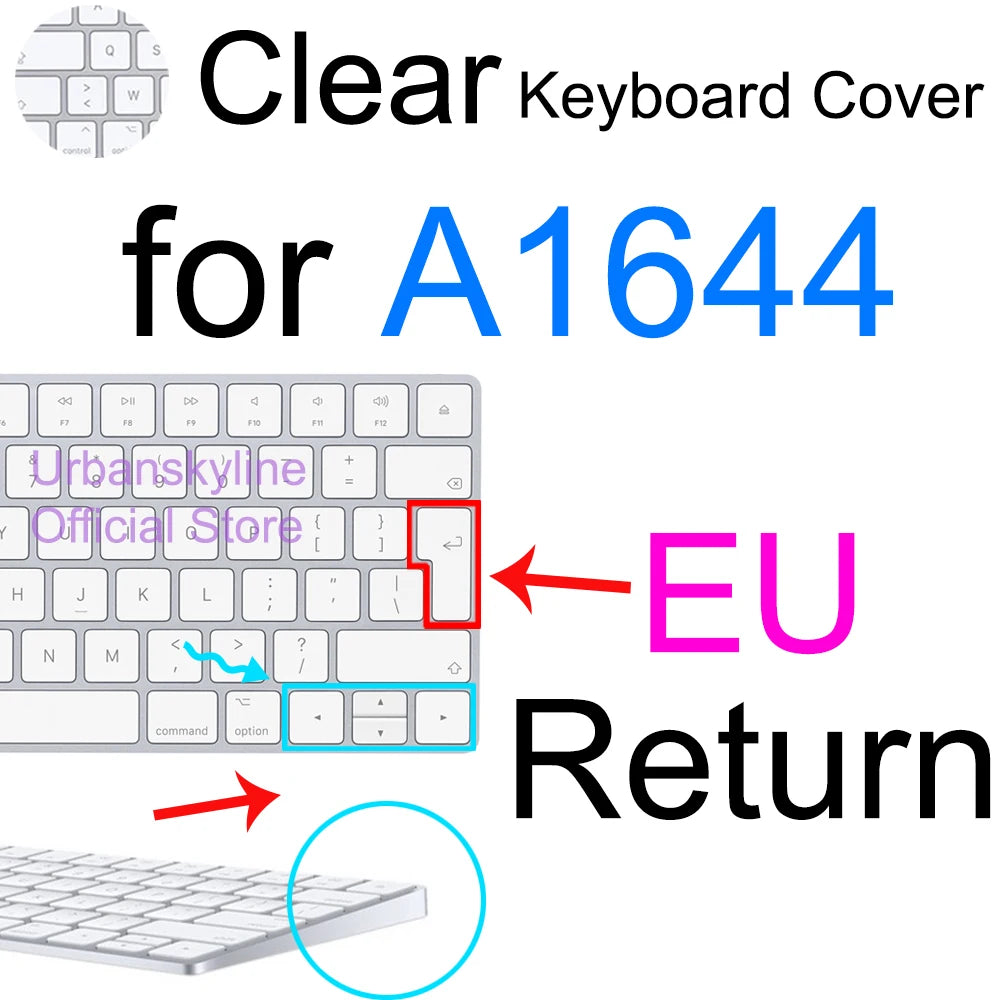 iMac Magic Keyboard Cover - Silicone Protective Skin for Apple A2449, A2450, A2520, A1644, A1843, A1314 & A1243