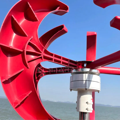 3000W Vertical Wind Turbine – 12V/24V/48V Small Windmill with 220V Output for Home & Farm, Includes MPPT Controller
