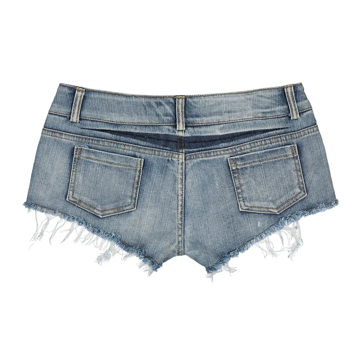 Sexy Low Waist Perforated Denim Shorts – Summer Fashion Casual Hot Pants for Women