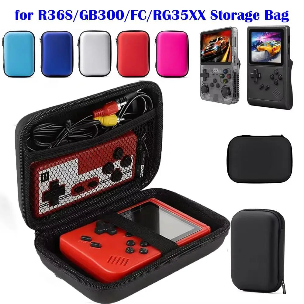 5.5-inch Portable EVA Game Console Storage Bag – Multi-Color Protective Case for GB300, FC, RG35XX Handhelds