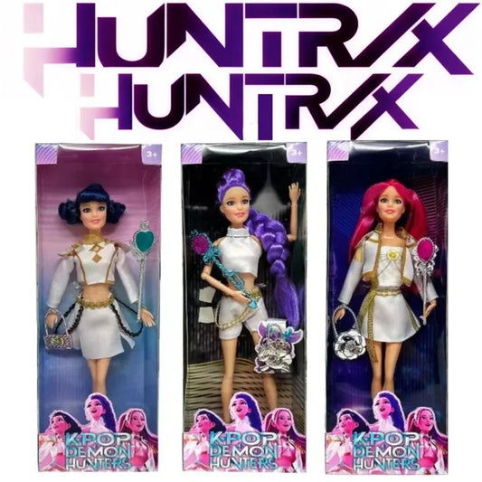 2025 Kpop Demon Hunters Live-Action Figure Set – Colorful Lights Toy Collectible for Fans & Gift Decor