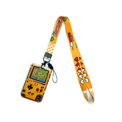 Vintage Tape ID Card Holder with Hanging Rope – Mobile Phone & Chest Card Lanyard