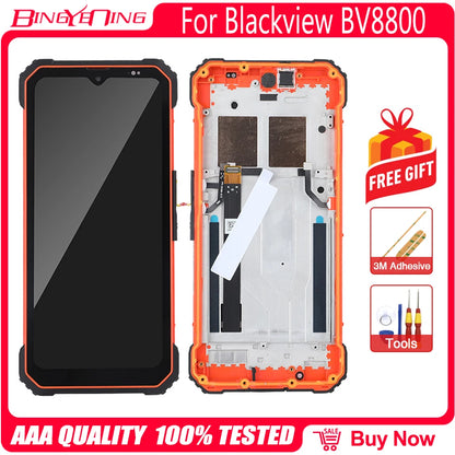 6.58 Inch LCD Touch Screen Display for Blackview BV8800 - 2400x1080 Digitizer Assembly with Frame