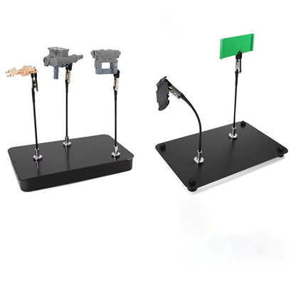 Soldering Third Hand Tool - Magnetic Base Flexible Arm PCB Holder with Alligator Clips for Electronics Repair Welding