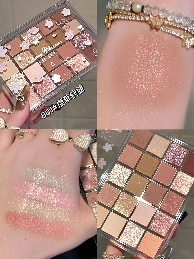 20-Color Matte Eyeshadow Palette – Long-Lasting Korean Makeup for Women’s Eye Cosmetics