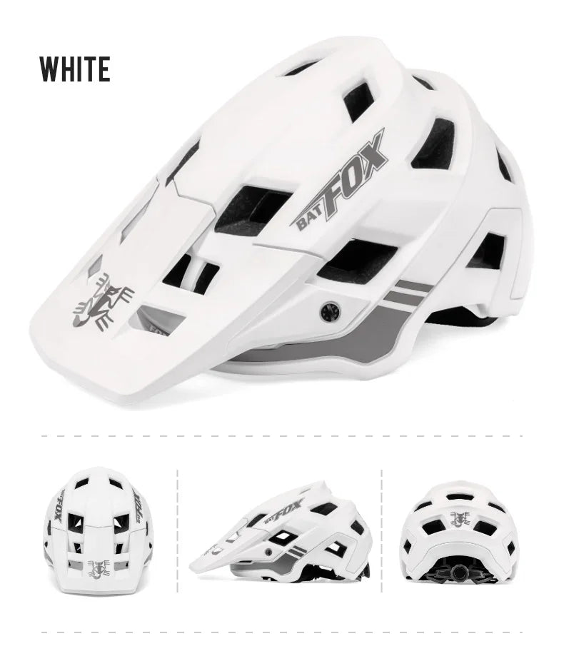 BATFOX Matte Black MTB Bike Helmet – Men's Mountain Bike Cycling Helmet Casco Ciclismo