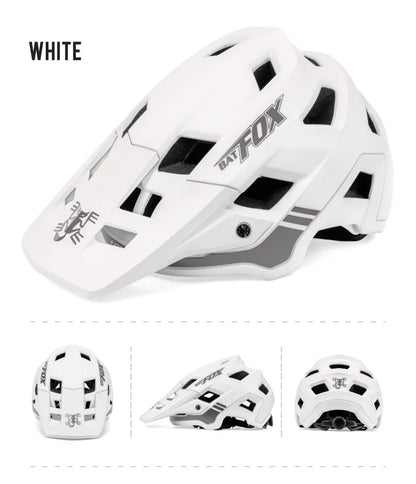 BATFOX Matte Black MTB Bike Helmet – Men's Mountain Bike Cycling Helmet Casco Ciclismo