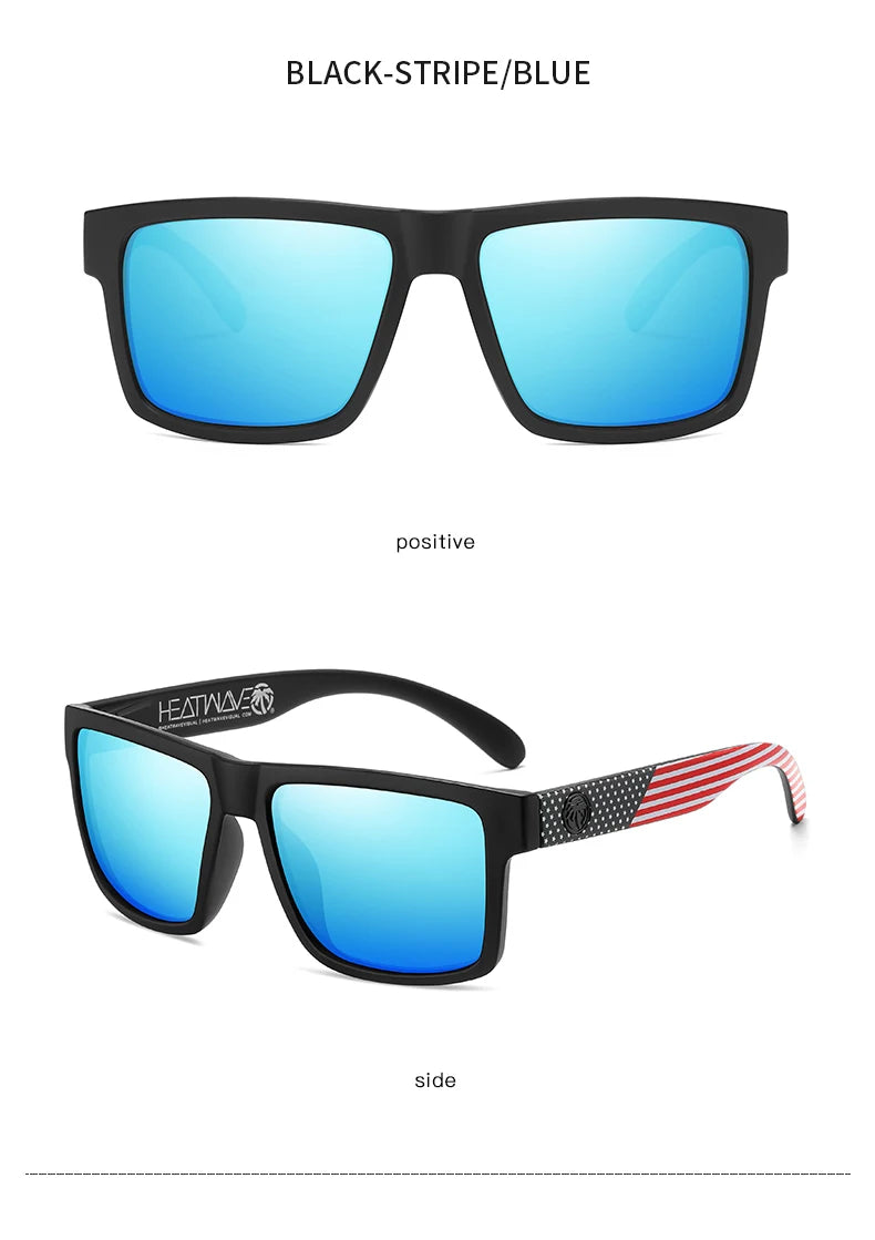2024 New Heat Wave Luxury Polarized Sunglasses – Square Conjoined Lens, UV400 Protection for Men & Women