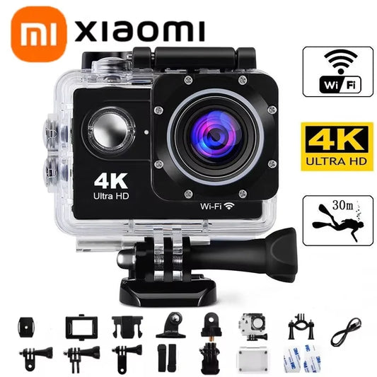 FXiaomi 4K Ultra HD Action Camera — 30fps WiFi Waterproof Sports Camera with 2.0" Display, 170° Lens for Cycling & Vlogging