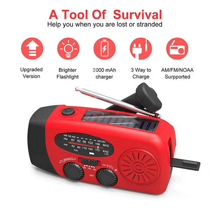 STONEGO Mini Portable Radio — Handheld Rechargeable Digital FM Radio with USB/TF MP3 Player, Speaker Device for On-the-Go Use