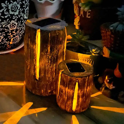 Tree Stump Solar Garden Light - Automatic Outdoor Courtyard Decorative Lamp