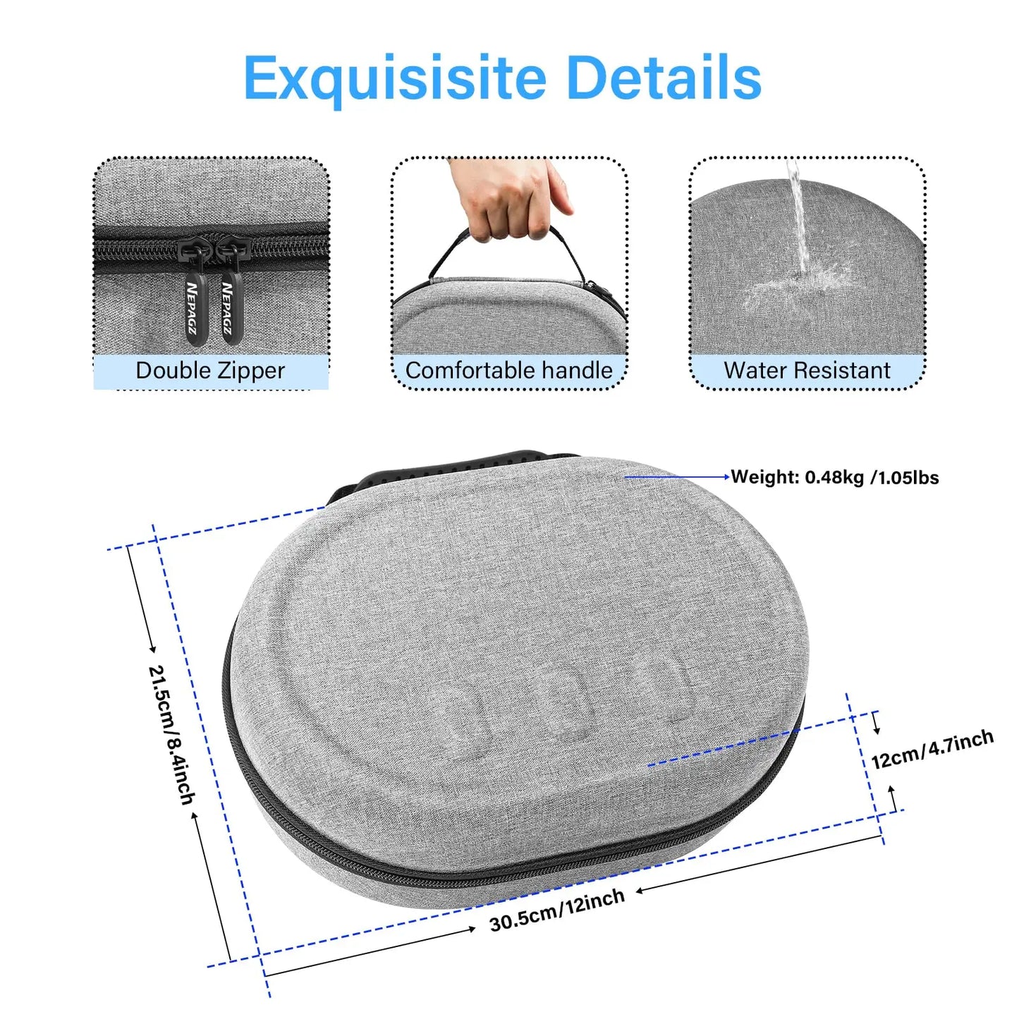 Hard Carrying Case for Meta Quest 3 – Portable Travel Protection VR Accessories