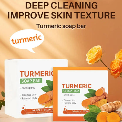 Handmade Turmeric Soap – Brightening & Lightening Body, Underarm, Leg & Face Cleanser for Tender Skin Care
