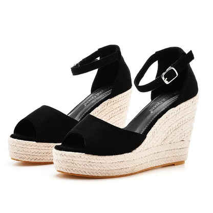 Plus Size Women’s Summer Wedges – High Heel Platform Sandals for Party, Evening & Wedding, Sizes 32–44