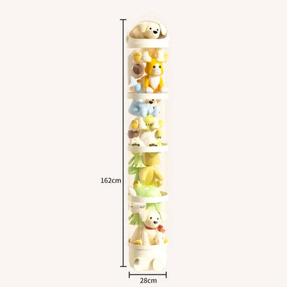 Transparent Doll Storage Box - Plush Toy Organizer Tube & Stuffed Toy Storage Barrel for Children
