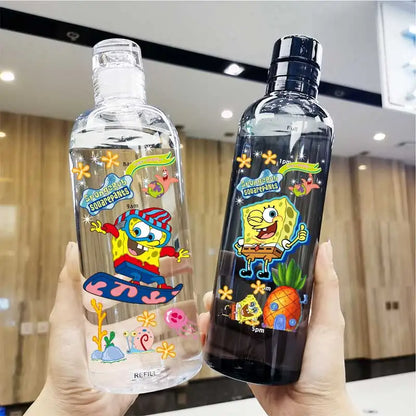 SpongeBob Graduated Water Cup - 500ml/750ml BPA-Free Plastic Bottle