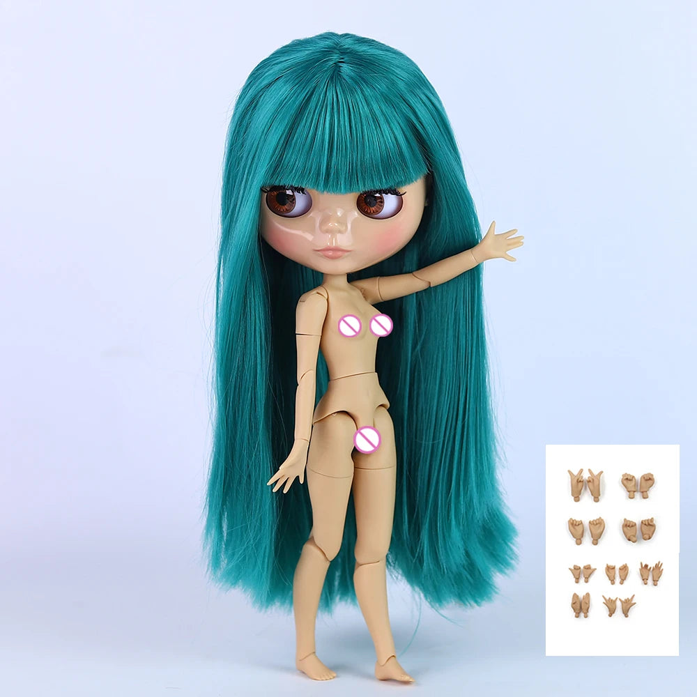 ICY DBS Blyth Doll – 1/6 BJD Customized Nude Joint Body, White Skin Glossy & Matte Face, 30cm Girl Toy Gift