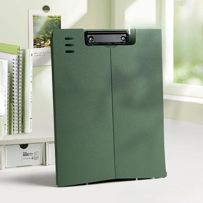 A4 Document Folder with Stand - Collapsible File Booklet & Vertical Writing Board Holder