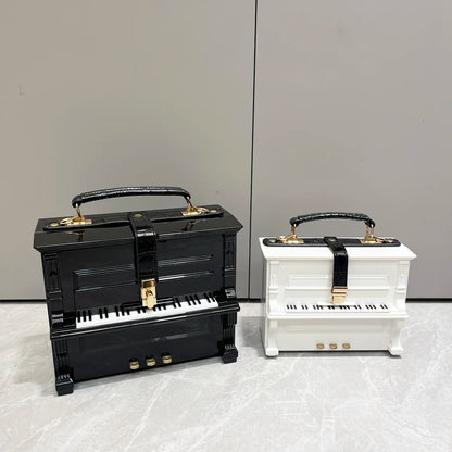 Luxury Designer Piano-Shaped Handmade Crossbody Shoulder Bag for Women – Elegant Purse, Messenger & Banquet Bag