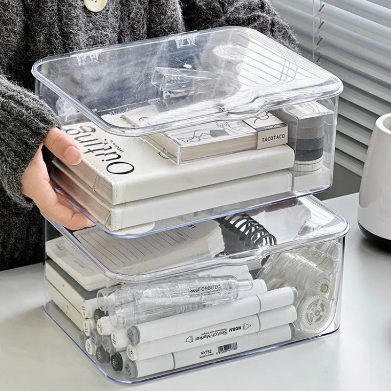 Acrylic Clear Storage Organizer Box – Clamshell Design for Home & Office Essentials