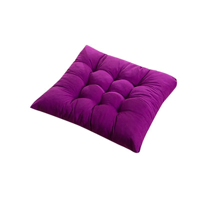 Solid Square Chair Cushion – Seat Pad with Anti-Skid Strap, Indoor & Outdoor Sofa Pillow for Home, Office & Car
