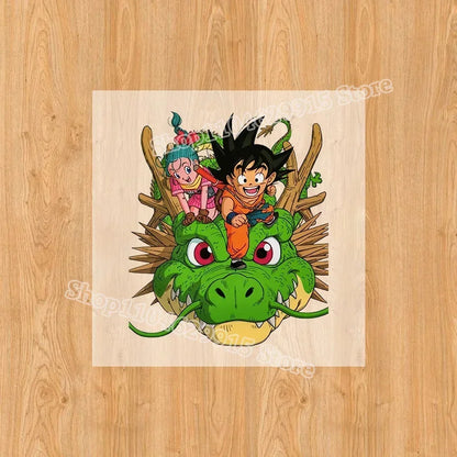 Dragon Ball Goku Heat Transfer Sticker – DIY Anime Iron-On Patch for T-Shirts & Sweatshirts