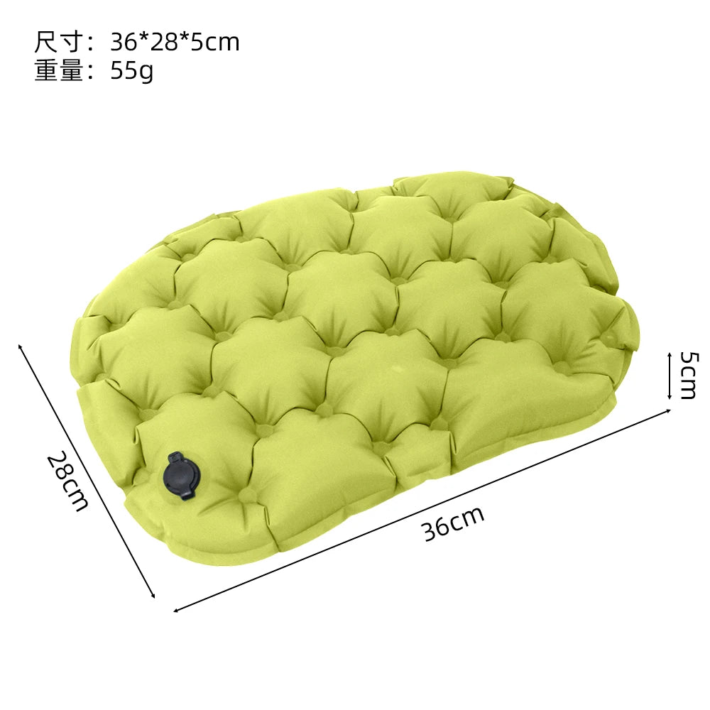 Inflatable Seat Cushion 36x28cm Portable Outdoor Camping Hiking Travel Chair Pad Lightweight Comfortable Inflatable Sitting Mat