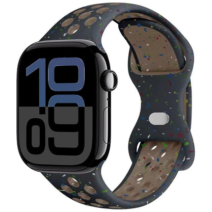 Silicone Apple Watch Strap - Breathable Wristband for Watch 11/10/9/8/7 Ultra 3/2 SE Series 49mm-41mm