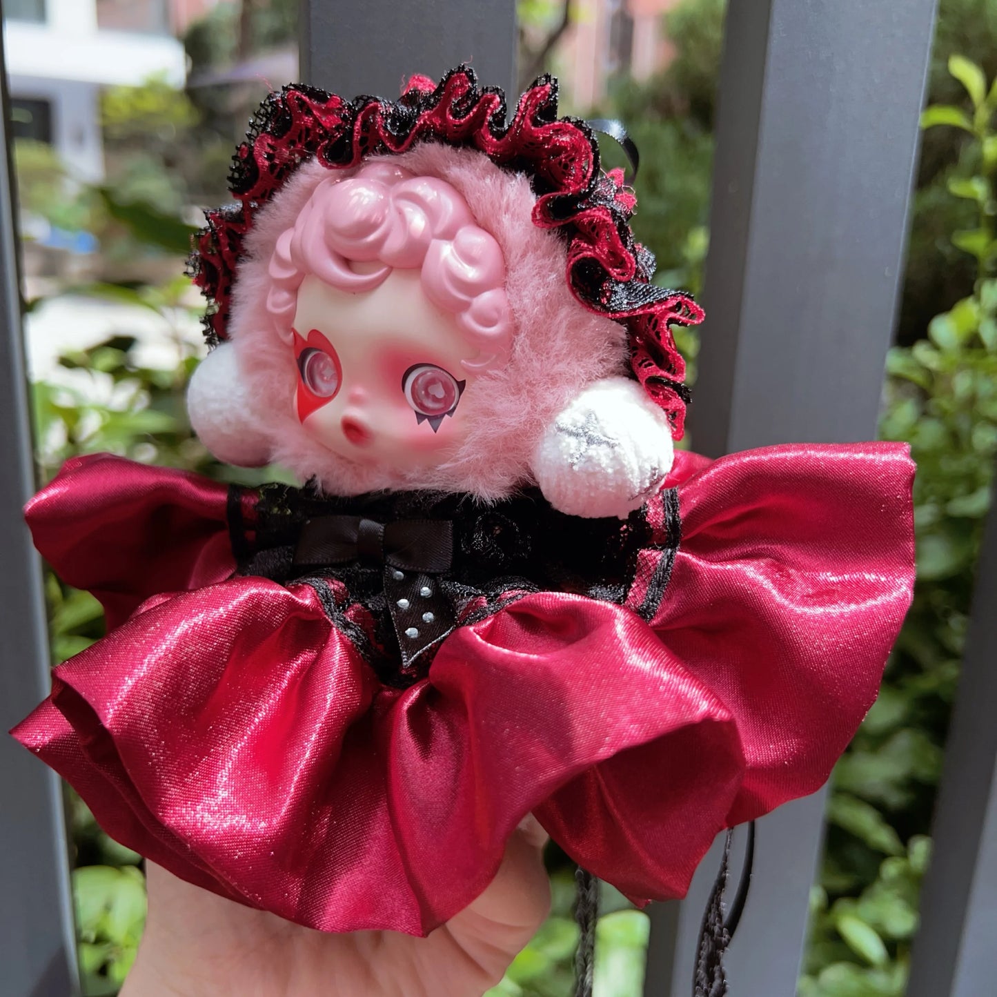 10cm Skullpanda Doll Clothes – Vintage Princess Dress Set with Headwear, Winter Symphony Series