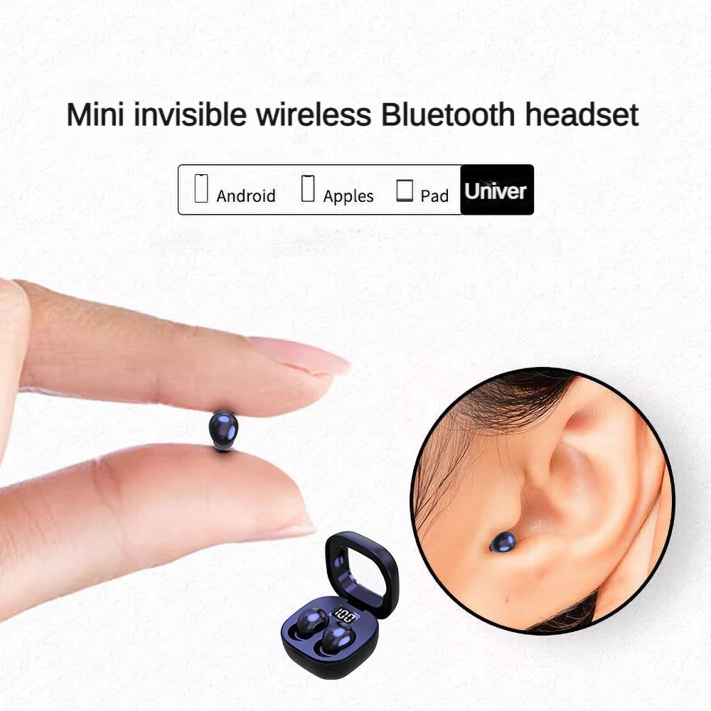 Mini Wireless Bluetooth Earbuds - Ultra Small Invisible Sleep Headphones with Noise Reduction