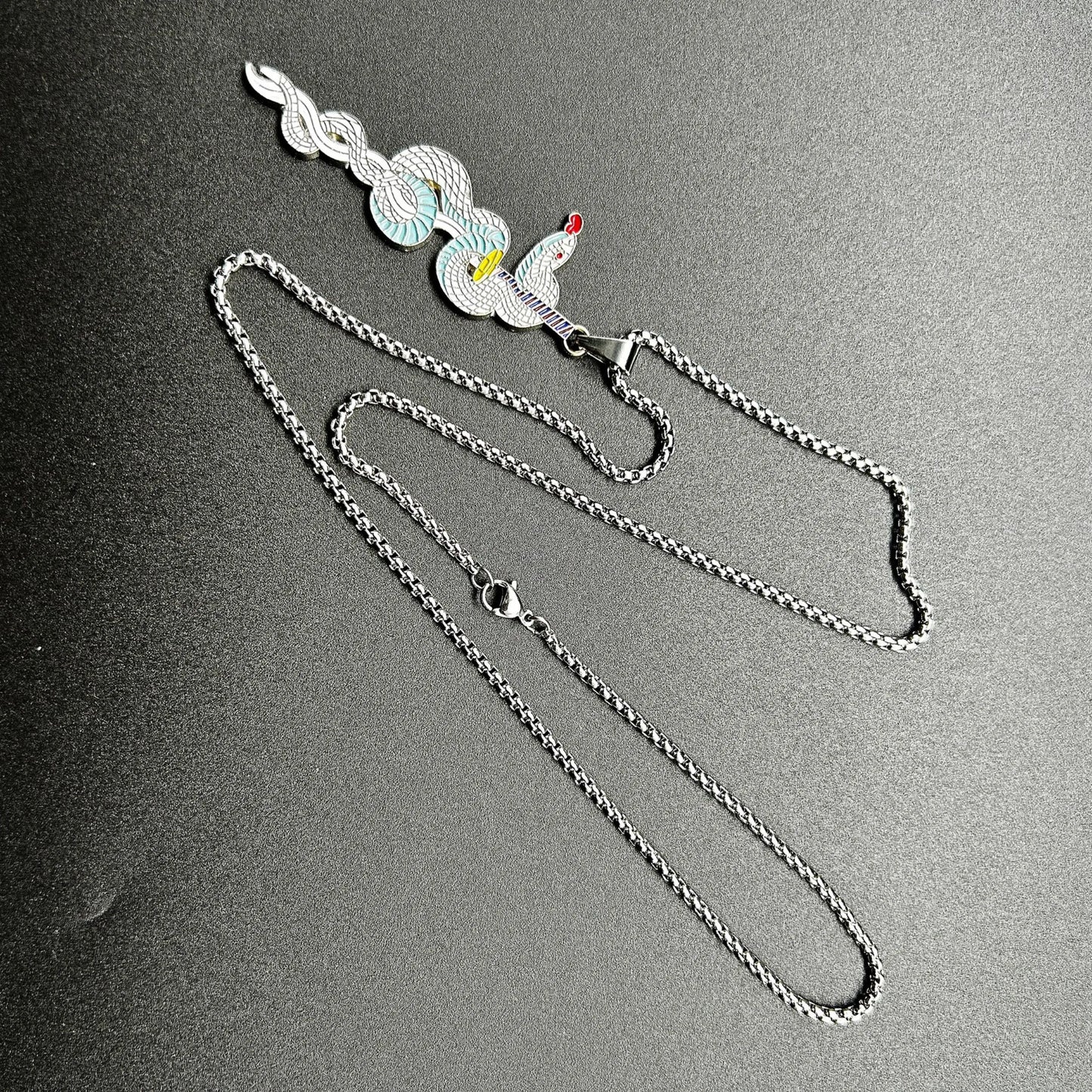 Demon Slayer Anime Necklace – Kimetsu no Yaiba Enamel Pendant Choker, Stainless Steel Cosplay Jewelry Gift