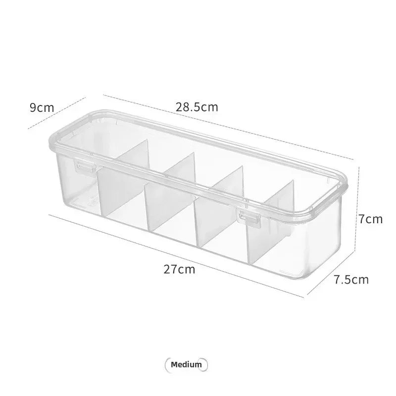 Transparent Cable Organizer Box with Lid – Dustproof Data Cable and Card Storage Case for Home and Office