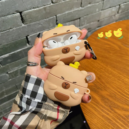 3D Silicone AirPods Case – Cute Cartoon Headphone Charging Cover for AirPods 1/2/3/4 & AirPods Pro 2 (2024)