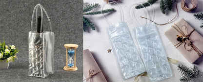 Ice Wine Bag Holder – Champagne, Beer, Whisky & Drink Cooler, Gel Cooling Chiller for Bar Accessories