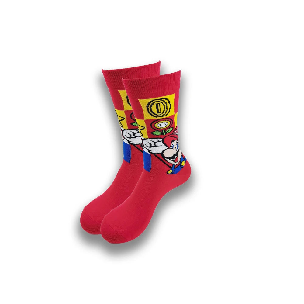 Spring and Autumn Cartoon Movie Character Socks for Men & Women – Funny Fashion High Quality Crew Tube Socks, Unisex Casual Cotton Socks