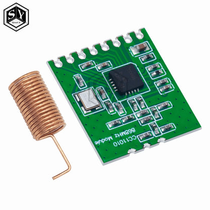 CC1101 433/868MHz Wireless Transceiver Module – 10mW Long Range (300–1000m) with SMA Antenna for Arduino
