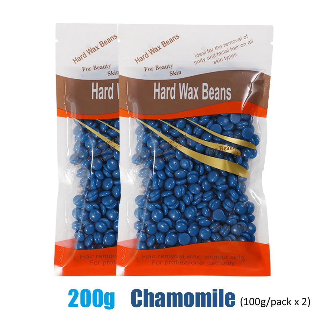 500g/200g/50g Hard Wax Beans – European Brazilian Pearl Wax for Hair Removal & Wax Warmer Machine