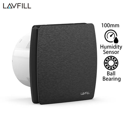 230V 4" 100MM Duct Extractor Fan – Smart Bathroom Exhaust with Timer, Humidistat, and Humidity Sensor for Shower & Toilet