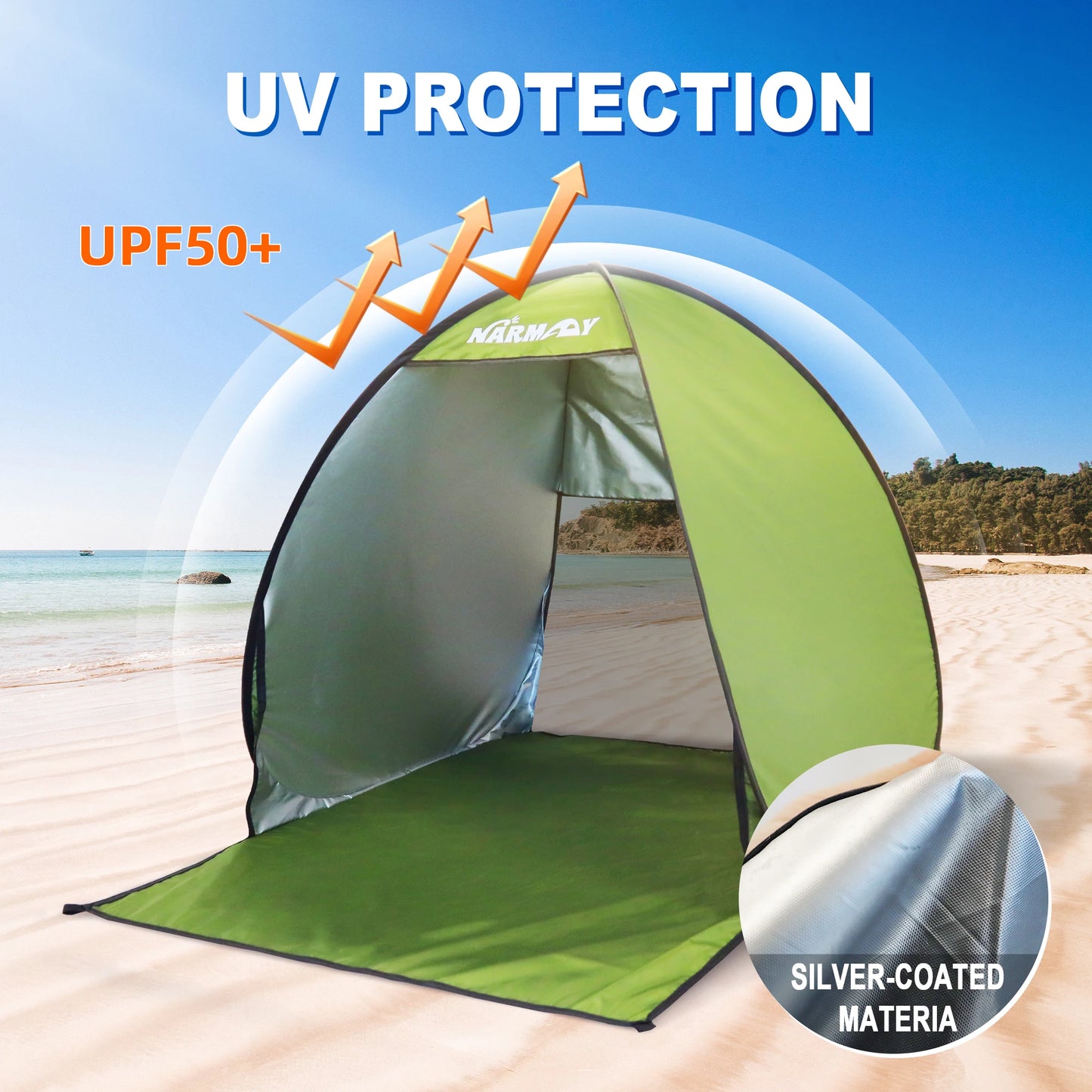 UV-Resistant Waterproof Pop-Up Beach Tent – Sun Shade Shelter for Camping