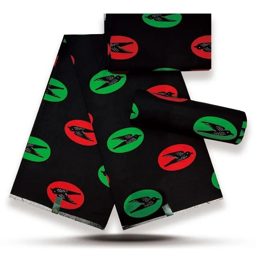 African Wax Print Fabric - 100% Cotton Nigerian Ankara Batik Material for Women’s Dresses