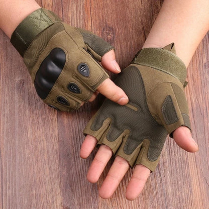 Half Finger Cycling Tactical Gloves - Outdoor Sports, Shooting, Hunting, Motorcycle and Bike Accessories for Men and Women