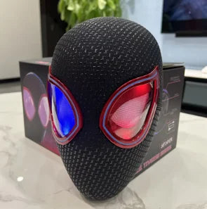 Miles Spider-Man 1:1 Electronic Mask - Moving Glowing Eyes with Ring Control for Cosplay, Collectors & Fans