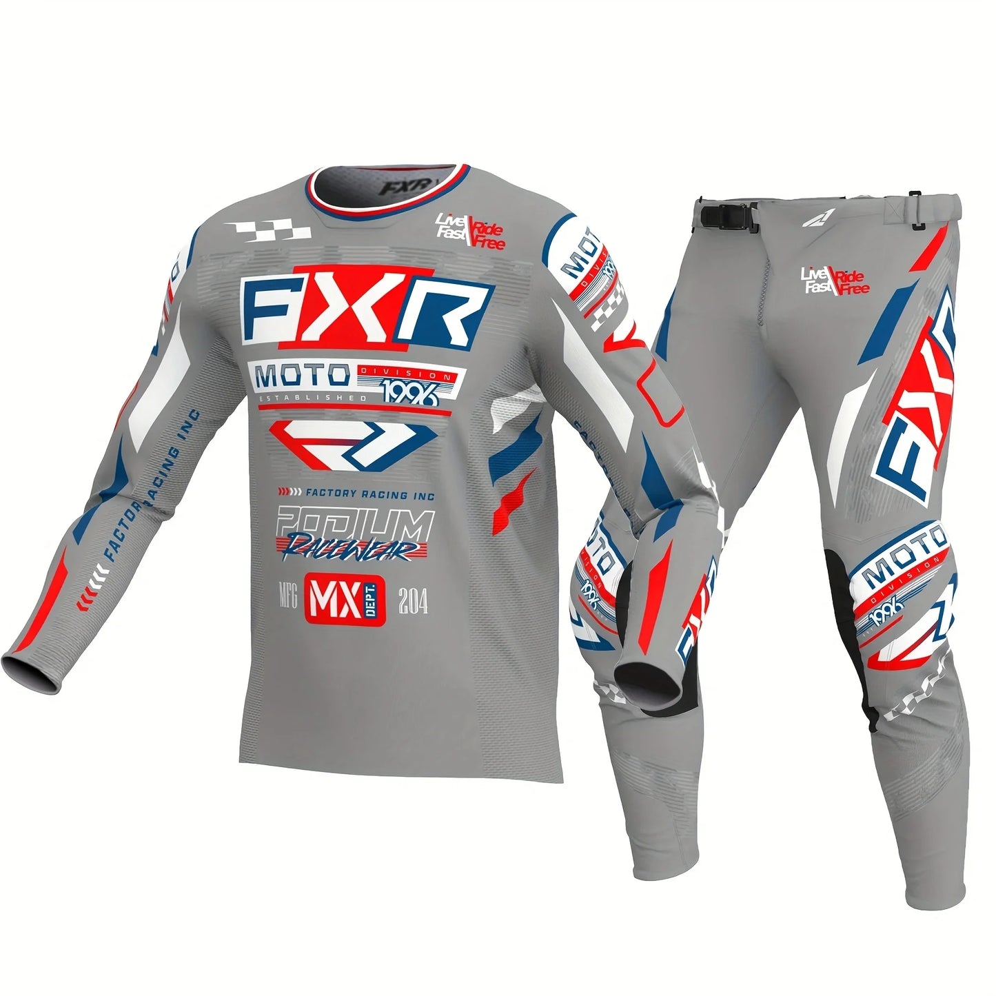 FXR 2025 PODIUM/CLUTCH PRO Gear Set – Dirt Bike Motocross Jersey & Pants Combo for Off-Road Riding