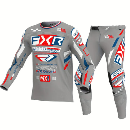 FXR 2025 PODIUM/CLUTCH PRO Gear Set – Dirt Bike Motocross Jersey & Pants Combo for Off-Road Riding
