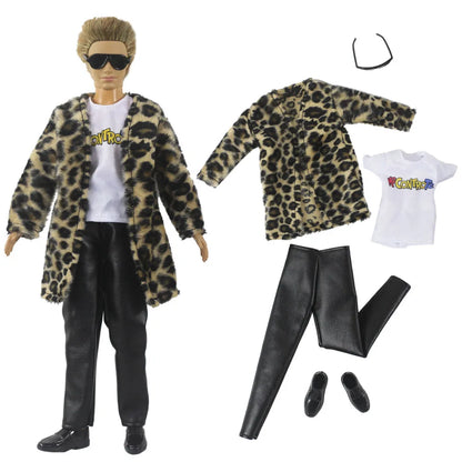 1 Set Woolen Overcoat Outfit for 12-inch Ken Doll – Multiple Styles Doll Clothes