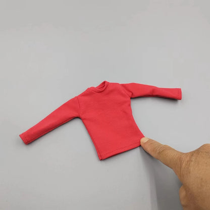 1/6 Scale Black T-Shirt for 12" (30cm) Action Figures — Male & Female DIY Model Accessories