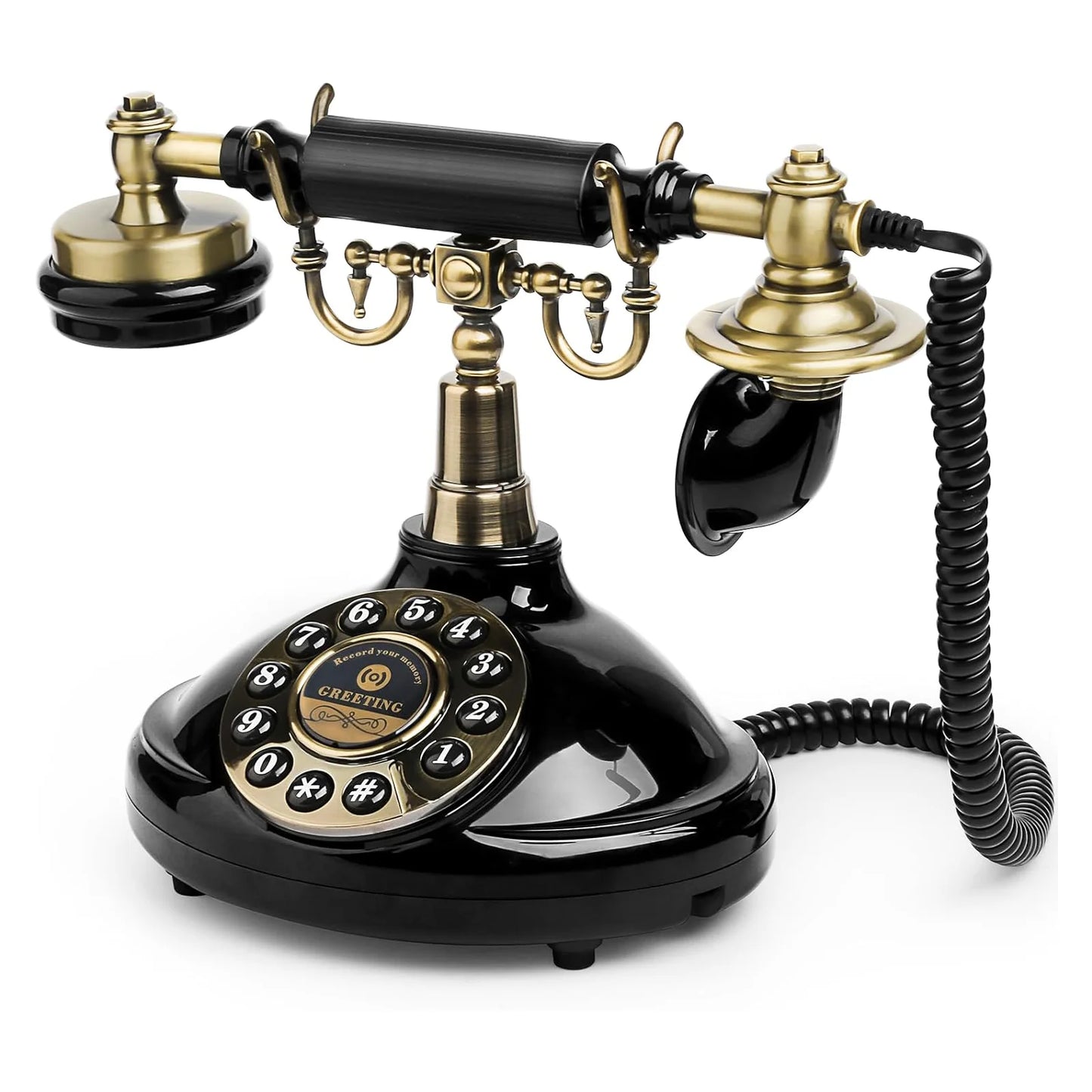 Vintage-Style Audio Guest Book Phone - Voicemail Recorder for Weddings, Graduations, Retirements, Birthdays & Baby Showers