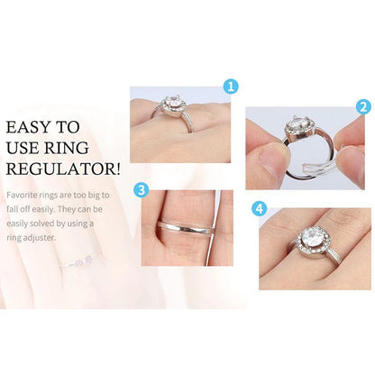 8-Size Silicone Invisible Ring Size Adjuster – Clear Jewelry Tightener & Reducer for Loose Rings Fit Correction Tool
